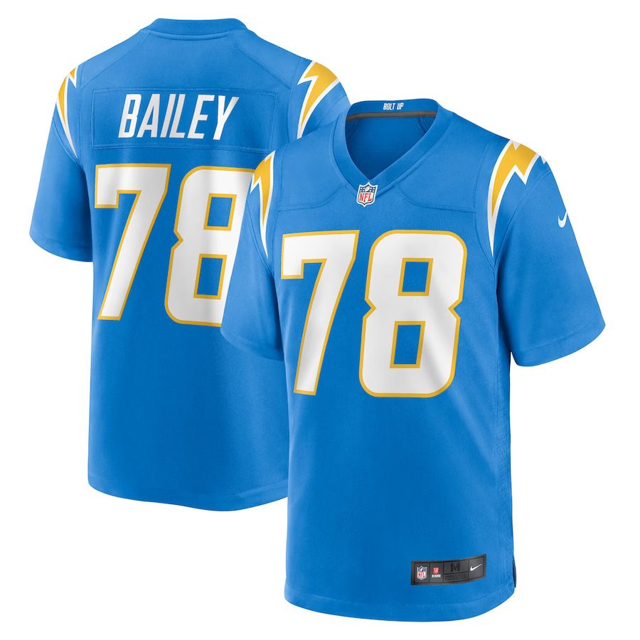 Men Los Angeles Chargers #78 Zack Bailey Nike Powder Blue Player Game NFL Jersey
